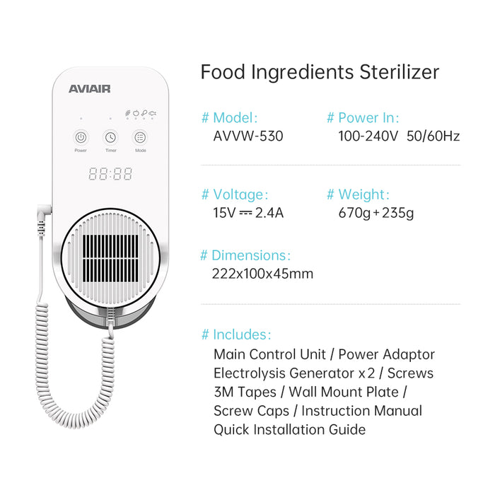 AVIAIR Food Ingredients Sterilizer AVVW-530