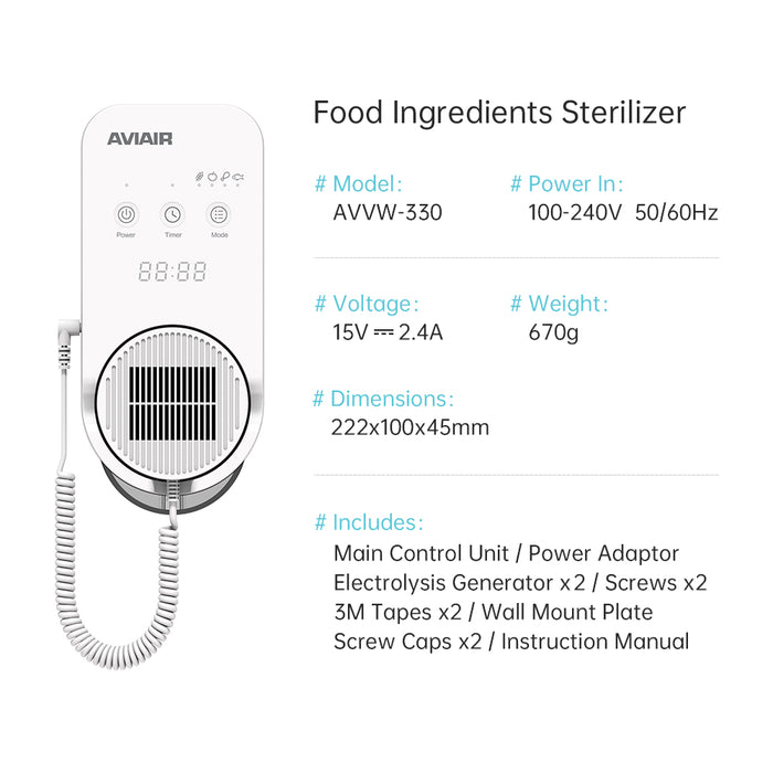 AVIAIR Food Ingredients Sterilizer AVVW-330
